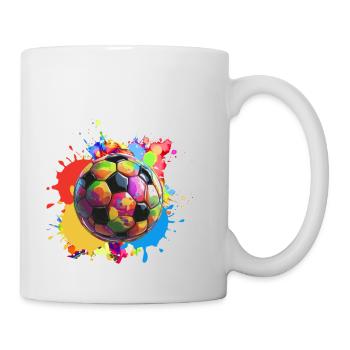 football, graffiti, colorful, painting, splash - Mug - white - Right