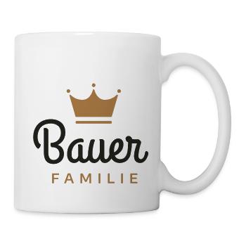 Bauer-Familie - Tasse - Weiß - Rechts