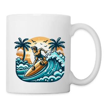 Surfers in action - Mug - white - Right