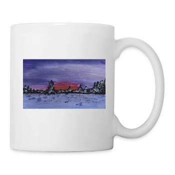 Lila Winter - Tasse - Weiß - Rechts