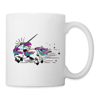 Fliegendes Einhorn - Tasse - Weiß - Rechts