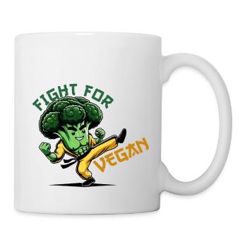 Lutte pour les végétaliens | LUTTEZ POUR LE VÉGANISME - Mug blanc - blanc - Droite