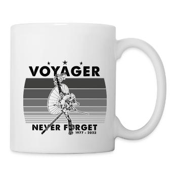 Never Forget Voyager 1977 Retro Funny Space Probe - Mug - white - Right