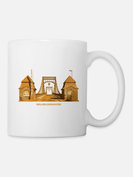 Wilhelmshaven Brücke Nordsee Niedersachsen - Tasse - Weiß