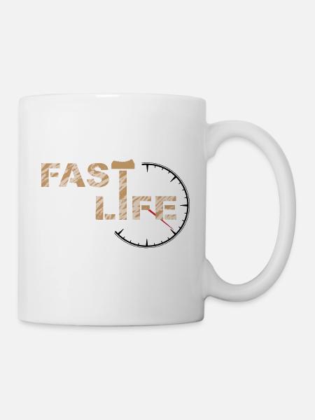 FAST LIFE - Tasse - Weiß