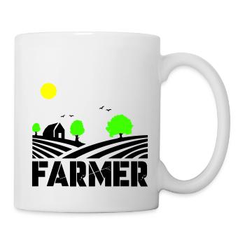 farmer - Tasse - Weiß - Rechts