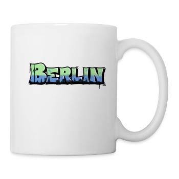 Graffiti-Schriftzug "Berlin" - Tasse - Weiß - Rechts