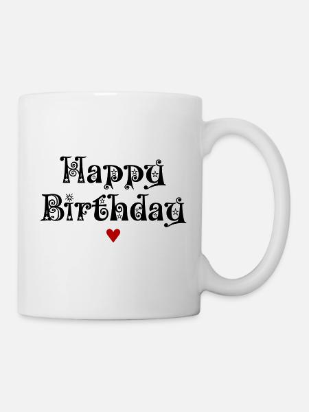 Anniversaire, Joyeux anniversaire, Félicitations, Voeux - Mug blanc - blanc