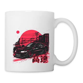 Schwarzer Lancer Evo | Klassisches JDM - Tasse - Weiß - Rechts