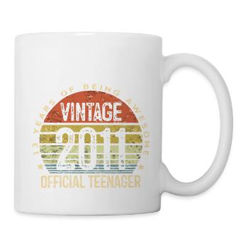 Vintage 2011 Official Teenager 13th Birthday Gifts - Mug blanc - blanc - Droite