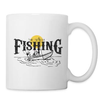 Es ist Zeit, sich beim Angeln zu entspannen - Tasse - Weiß - Rechts