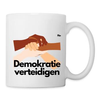 Demokratie verteidigen - Tasse - Weiß - Rechts