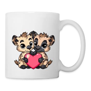 Hyena Couple Love Couple In Love - Mug - white - Right