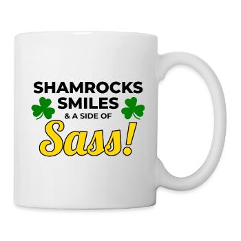 Trèfles, sourires et impertinence : drôle d’irlandaise - Mug blanc - blanc - Droite