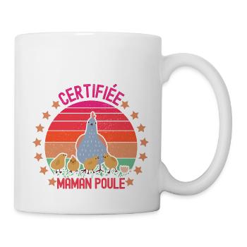 Meilleure maman certifié maman poule - Mug blanc - blanc - Droite