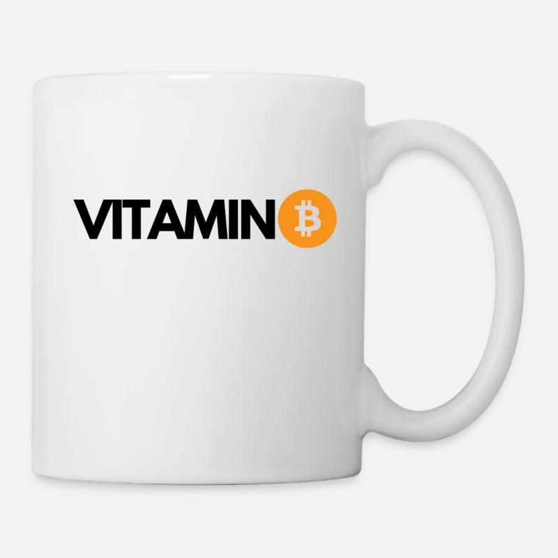 Krypto VITAMIN B Bitcoin BTC - Tasse - Weiß