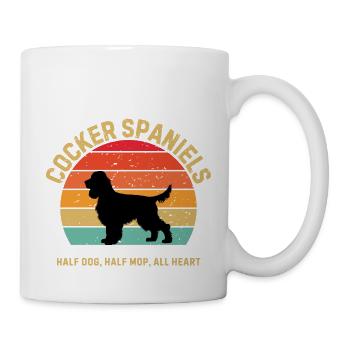 Cocker Spaniels Retro Sunset - Mug - white - Right