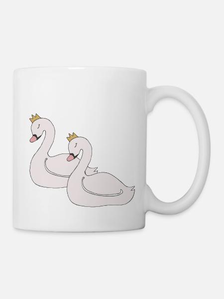 schwan 2fach - Tasse - Weiß