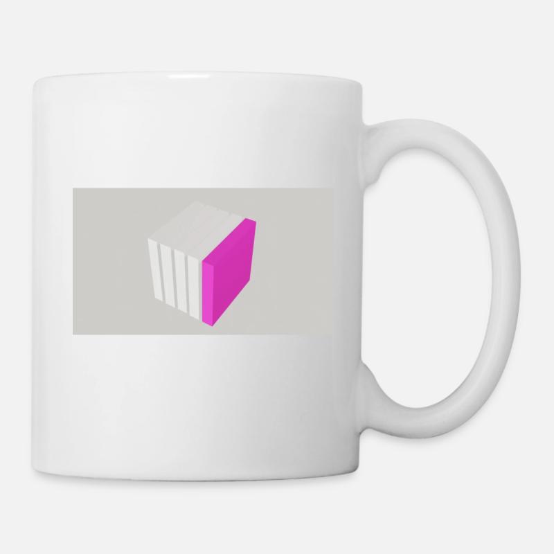 Splitting cube pink - Mug - white