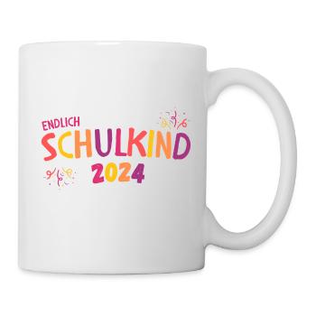 School Enrollment Girl Gift First Day of School Pink - Mug - white - Right