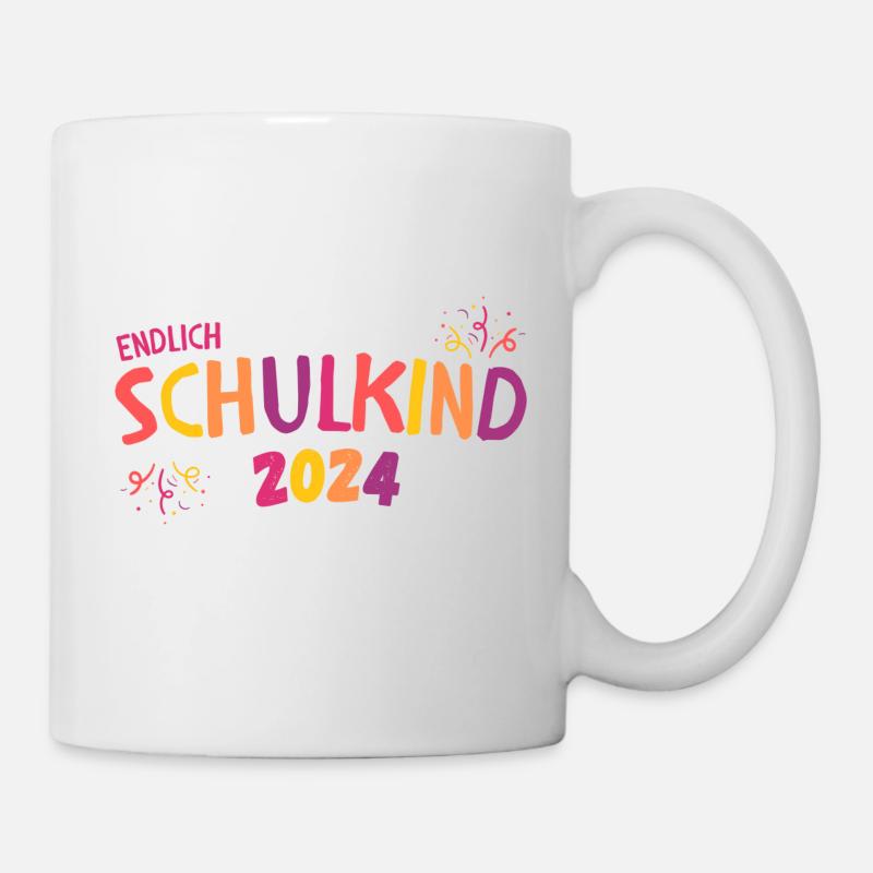 Einschulung Mädchen Geschenk Erster Schultag Pink - Tasse - Weiß