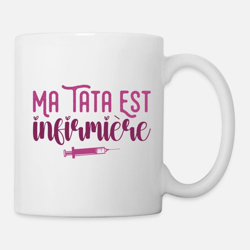 My aunt is a nurse - Mug - white