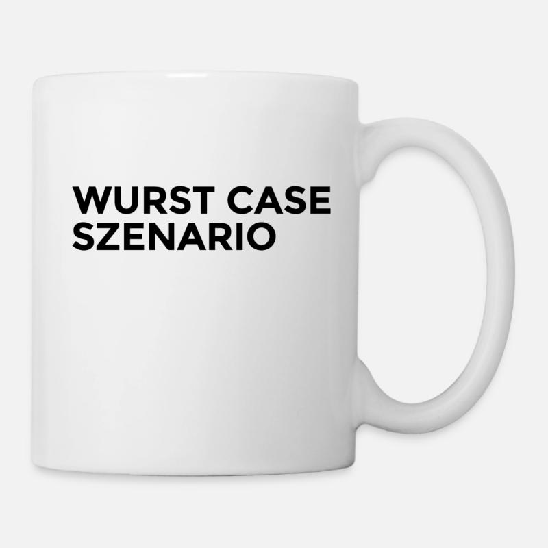 WURST CASE SZENARIO schwarz - Tasse - Weiß