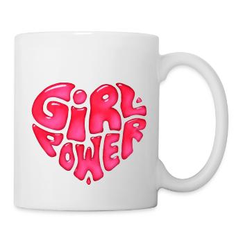 Girlpower Textdesign in Herzform - Tasse - Weiß - Rechts