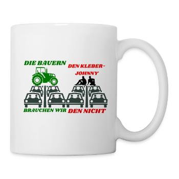 Bauern Ja Kleber Nein - Tasse - Weiß - Rechts