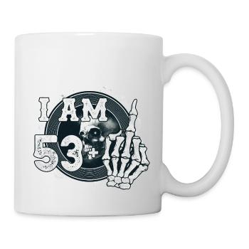 J’ai 53 ans plus 1 majeur Crâne drôle 54ème - Mug blanc - blanc - Droite