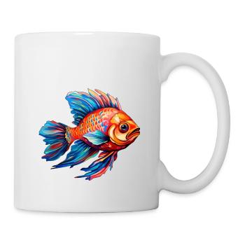 Fish colorful and tropical - Mug - white - Right