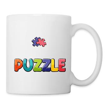 Crazy Puzzle Lady Piece Jigsaw Puzzle - Mug - white - Right
