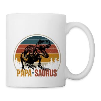 Papa Dinosaurier - Tasse - Weiß - Rechts