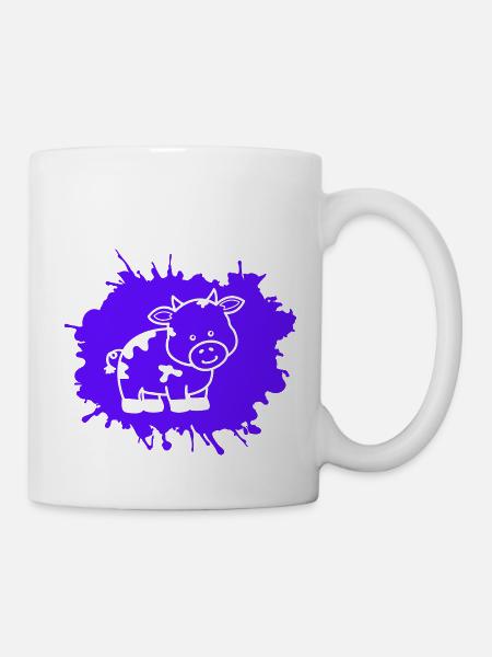 kuh klecks - Tasse - Weiß
