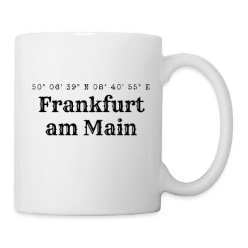 Frankfurt am Main Koordinaten - Tasse - Weiß - Rechts