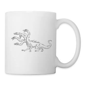 Animal a plusieurs tetes - Mug blanc - blanc - Droite