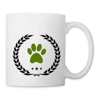 Couronne de patte - Mug blanc - blanc - Droite