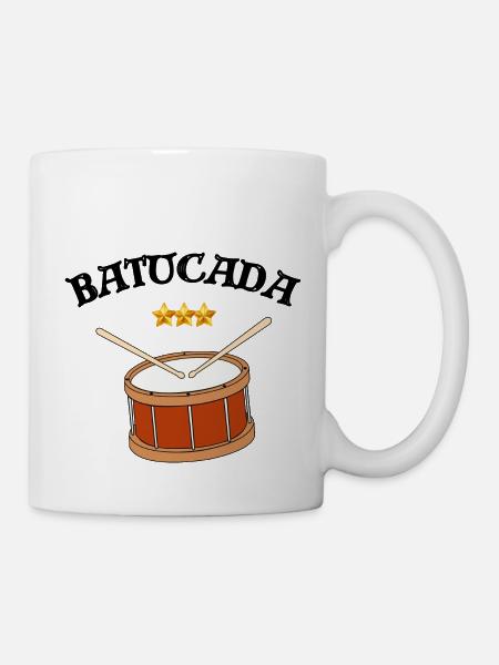 Batucada, Perkussion, Trommel - Tasse - Weiß