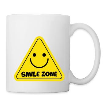 Smile Zone Happy Yellow Ästhetischer Sommersonnenschein - Tasse - Weiß - Rechts