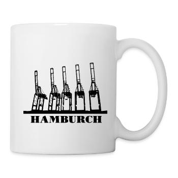 Hamburch auf Einheimisch - Tasse - Weiß - Rechts
