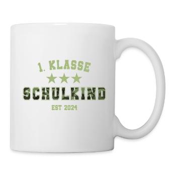 Schulkind 1. Klasse Camoflage-Look für coole Jungs - Tasse - Weiß - Rechts