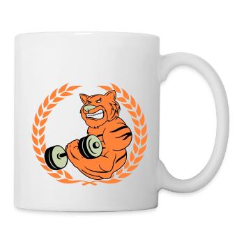 Tiger Muscle Bodybuilder - Mug blanc - blanc - Droite
