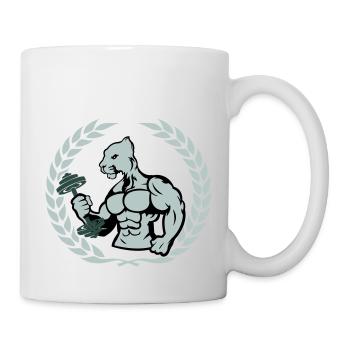 bodybuilder jaguar - Tasse - Weiß - Rechts