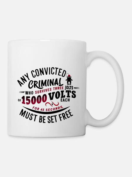 Electric Justice: Freiheit oder Schicksal? - Tasse - Weiß