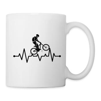 Heart Beat Mountain Bike Man Humor Mountain Bike - Mug - white - Right