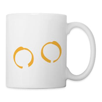 Babys On Board 2 Zwillinge Schwanger Bauch Füße - Tasse - Weiß - Rechts