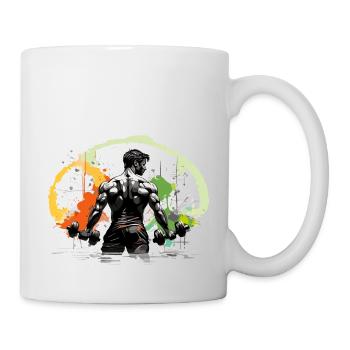 gym freak - Tasse - Weiß - Rechts