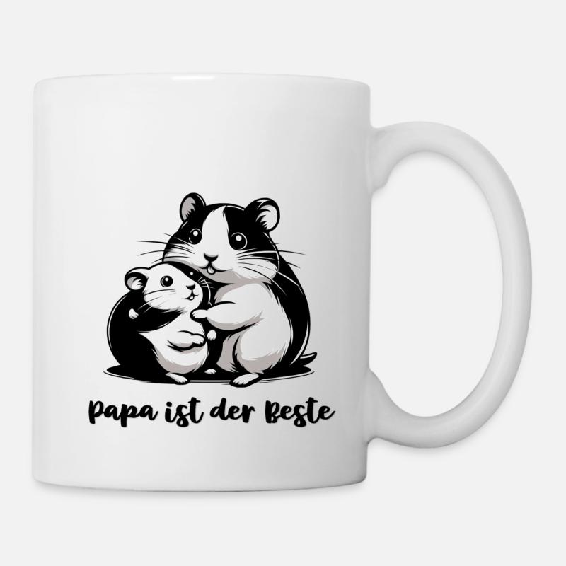 Hamsterliebe: Papa ist mein Held! - Tasse - Weiß