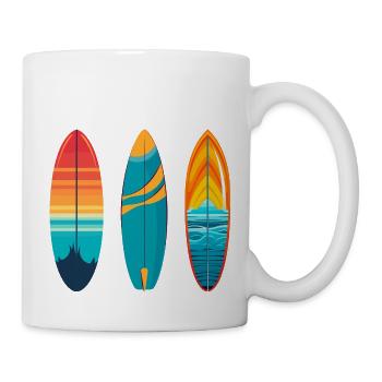 Planche de surf - Mug blanc - blanc - Droite