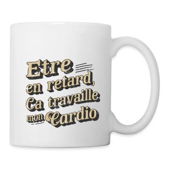 Spätes Cardio - Sport Humor - Tasse - Weiß - Rechts